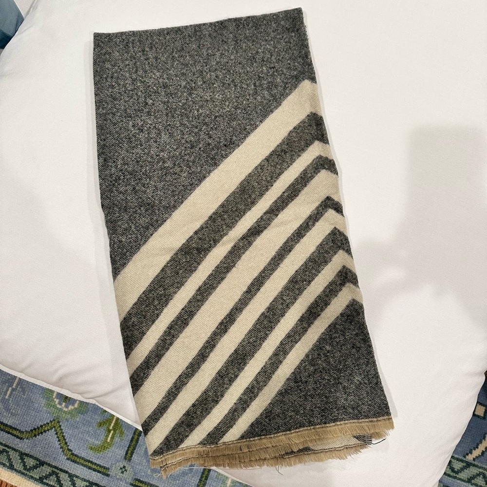 Oversized reversible blanket scarf